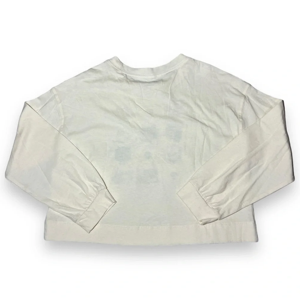 Old Navy Girl’s Minecraft Graphic Long Sleeve Tee Cream Size Medium
